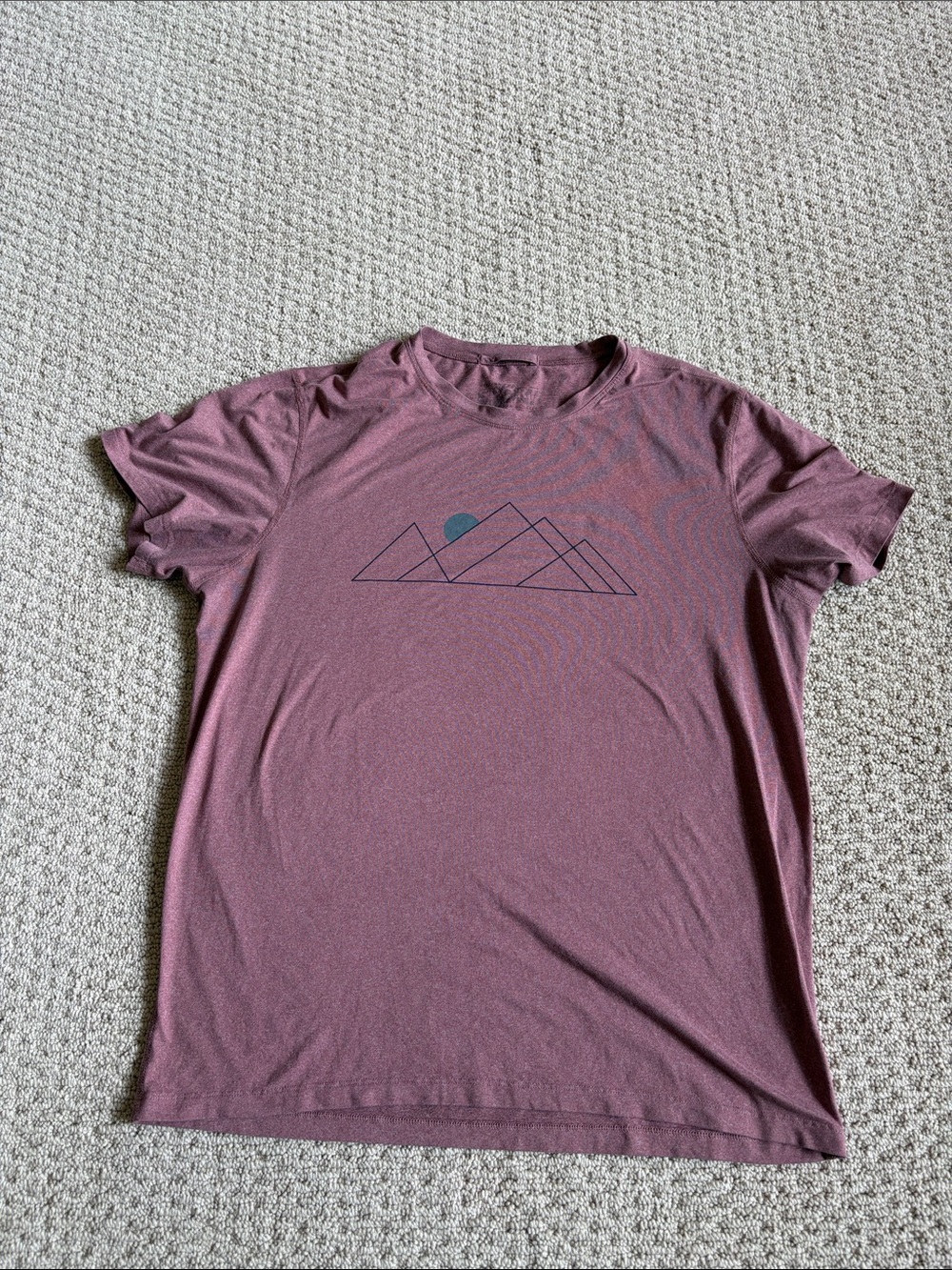 Men's Short Sleeve Mountain Graphic Tee - Mauve